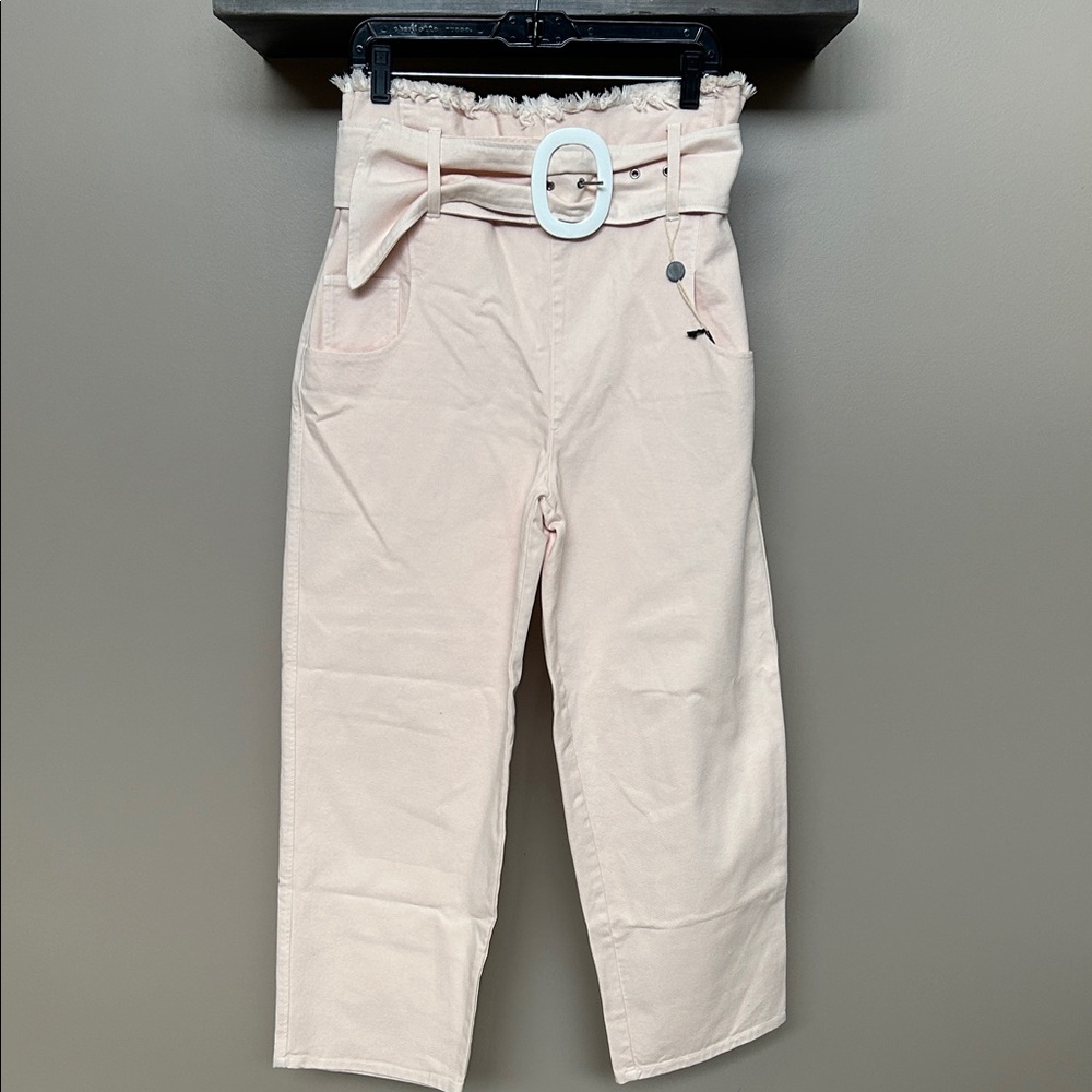 NWT FÊTE IMPÉRIALE Stylish Lt. Pink Women’s Pants with Bow Detail Size 4/6